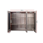 Cefito Bathroom Mirror Cabinet 900mm x720mm - Natural